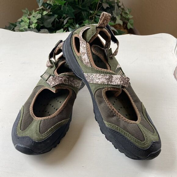 Lands End Women’s Mary Jane Trekker Breathable Mesh Leather Hiking Shoes Size 7B - Picture 10 of 11